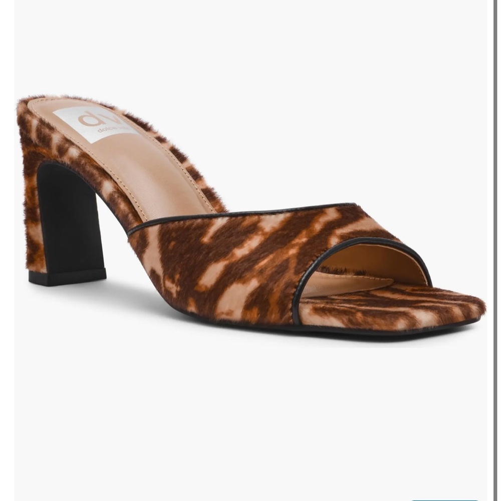 Dolce Vita Brown & Tan Simona Mule Heels